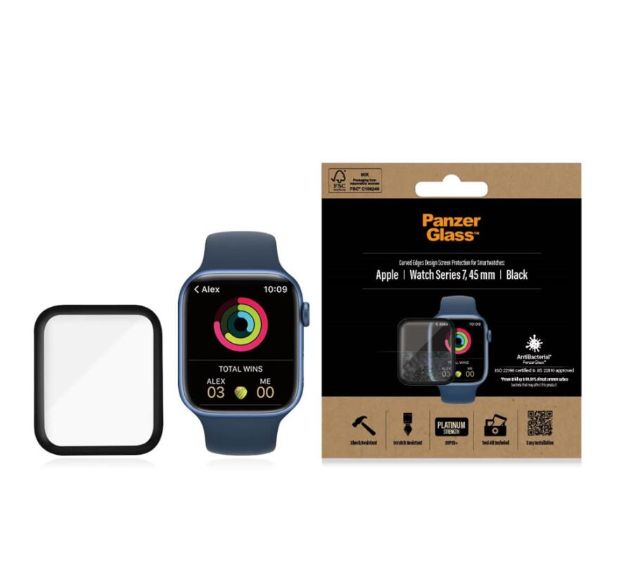 PanzerGlass™ Apple Watch Displayschutzglas für Series 7 - 9 - 45mm PanzerGlass™ Apple Watch Displayschutzglas für Series 7 - 9 - 45mm